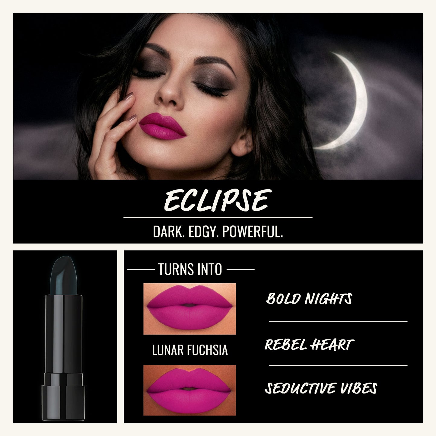Black Eclipse Color Changing Lipstick