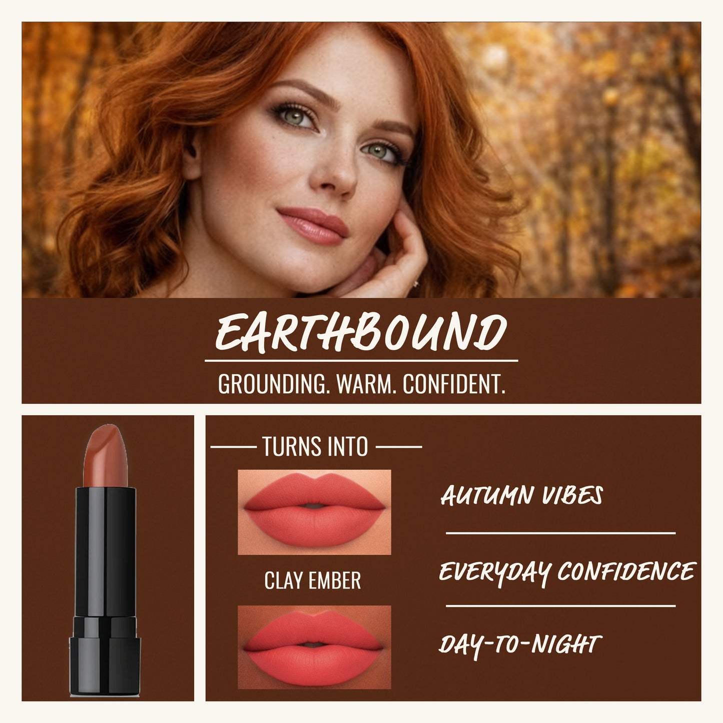 Brown Earthbound Color Changing Lipstick
