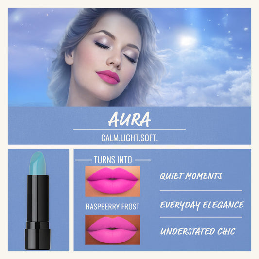 Light Blue Aura Color Changing Lipstick